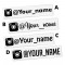 4x INSTAGRAM user name Personalized Vinyl Decal