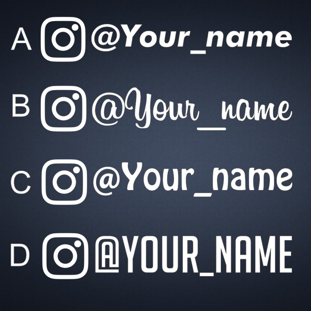 username instagram symbols