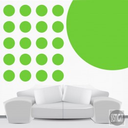 Lime Green Polka Dot Wall Decals