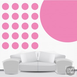 Pink Polka Dot Wall Decals