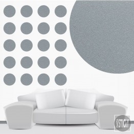 Silver Polka Dot Wall Decals